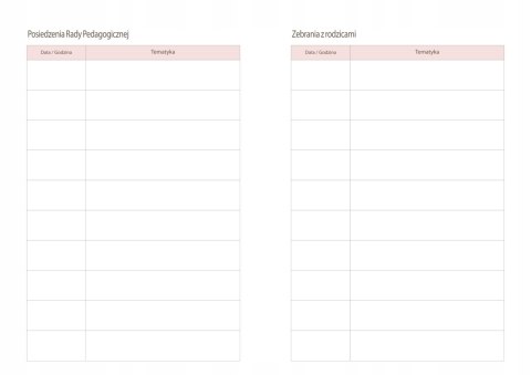 Kalendarz nauczyciela A5 dzienny z gumką 2025/2026 T12