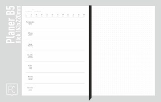 Planer B5 tygodniowy z gumką T14