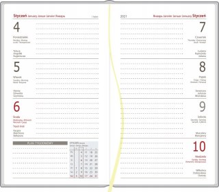 Kalendarz książkowy A6 z gumką 2026 R10