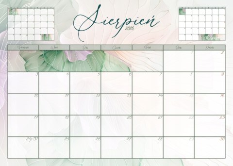 Planer ścienny biurkowy B3 październik'25-wrzesień'26 kalendarz biurko ścianę