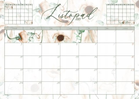 Planer ścienny biurkowy B3 październik'25-wrzesień'26 kalendarz biurko ścianę