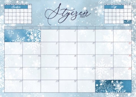 Planer ścienny biurkowy B3 październik'25-wrzesień'26 kalendarz biurko ścianę