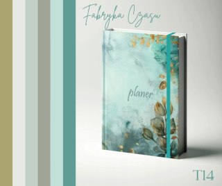 Kalendarz książkowy A5 dzienny 2026 z gumką T14