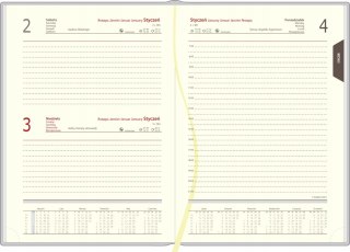 Kalendarz książkowy B5 dzienny z gumką 2026 N12