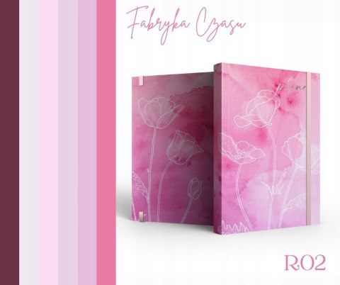 Kalendarz książkowy B5 dzienny z gumką 2026 R02