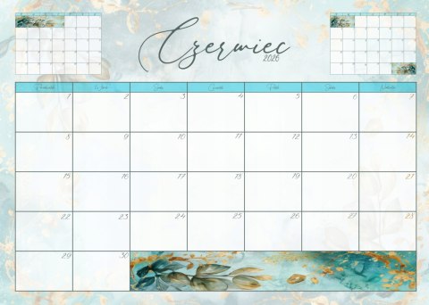 Kalendarz planner ścienny biurkowy 12 m-cy na biurko kwieciń'26-marzec'27