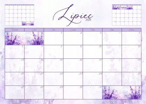 Kalendarz planner ścienny biurkowy 12 m-cy na biurko kwieciń'26-marzec'27