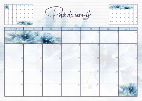 Kalendarz planner ścienny biurkowy 12 m-cy na biurko kwieciń'26-marzec'27