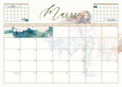 Planer ścienny B3 paźdzernik'25-wrzesień'26 kalendarz na biurko ścianę