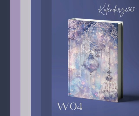 Kalendarz książkowy A5 dzienny 2026 z gumką W04