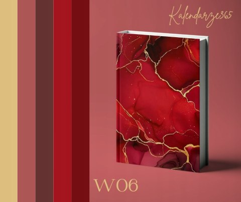 Kalendarz książkowy B5 dzienny z gumką 2026 W06