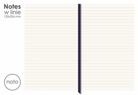 Notes A5 w linie Noto S19 z gumką