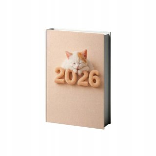Kalendarz książkowy B5 A01 dzienny z gumką 2026