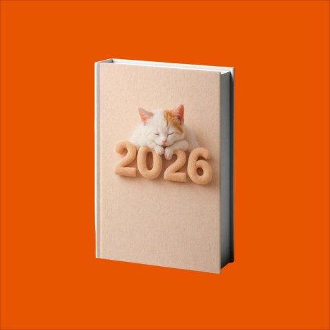 Kalendarz książkowy B5 A01 dzienny z gumką 2026