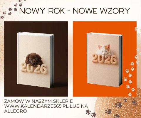 Kalendarz książkowy B5 A02 dzienny z gumką 2026
