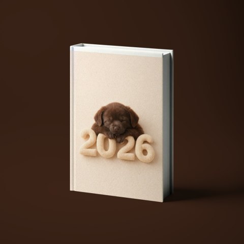 Kalendarz książkowy B5 A02 dzienny z gumką 2026