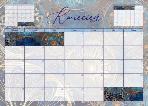 Kalendarz planner ścienny biurkowy 12 m-cy na biurko maj'26-kwiecień'27