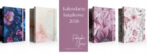 Kalendarz książkowy A5 dzienny z gumką 2026 T16