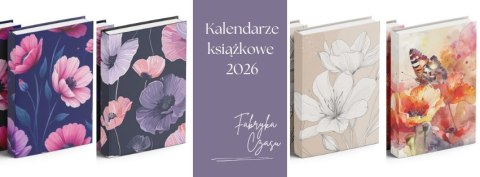 Kalendarz książkowy A6 z gumką 2026 R17